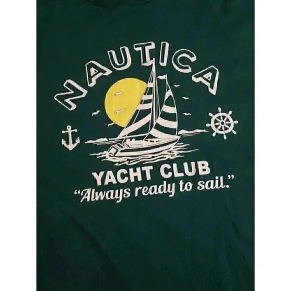 Nautica T-Shirt Men's XXL Short Sleeve Crew Neck Graphic Logo Excellent  A45‎